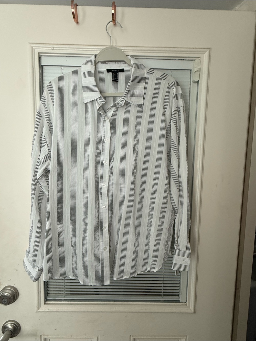 Forever 21 Vertical Striped Button-Down Shirt
